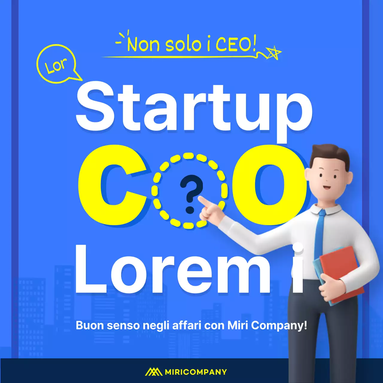 Biglietto d'auguri per startup in 3D solido blu e marinaNews