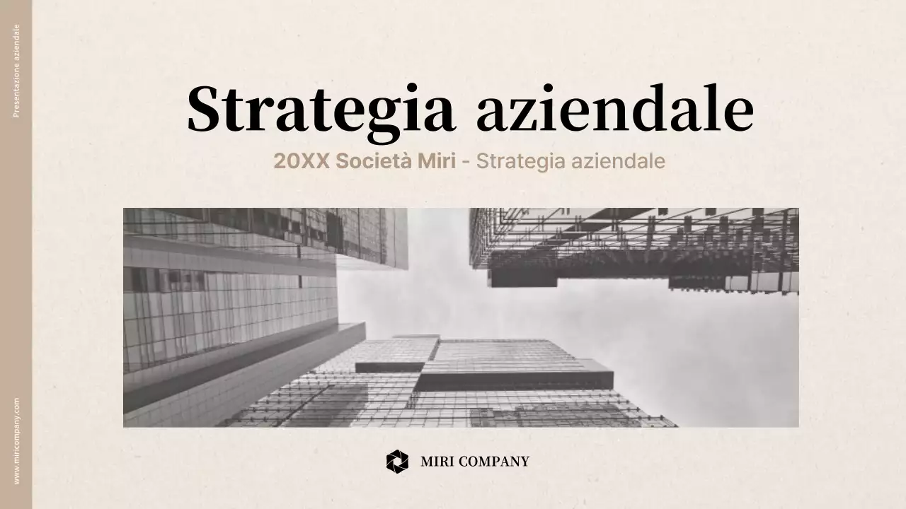 Relazione sulla strategia aziendale con texture di carta beige