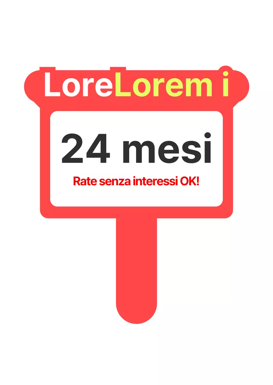 Cartello per eventi live Home Shopping in rosso