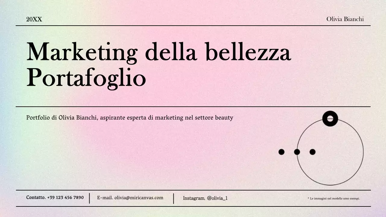 Una lussuosa cartella di marketing di bellezza in viola e blu