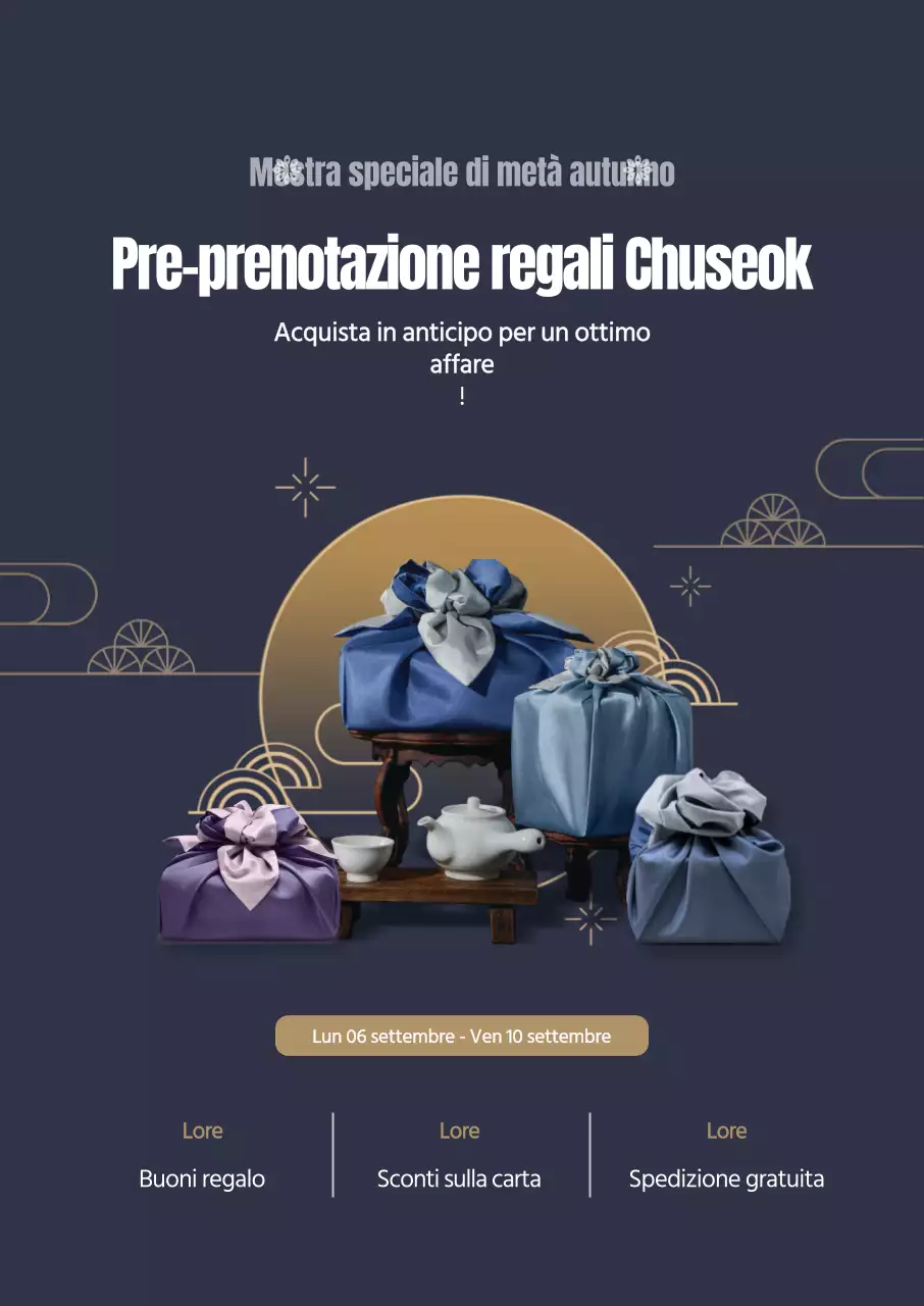 Poster regalo Obon in blu