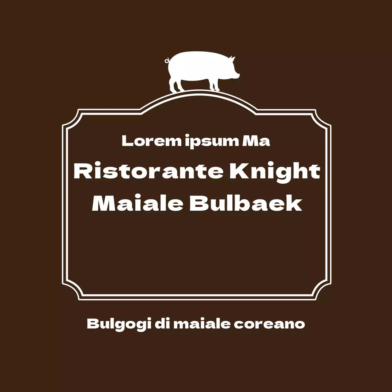 Etichetta adesiva della pancia di maiale