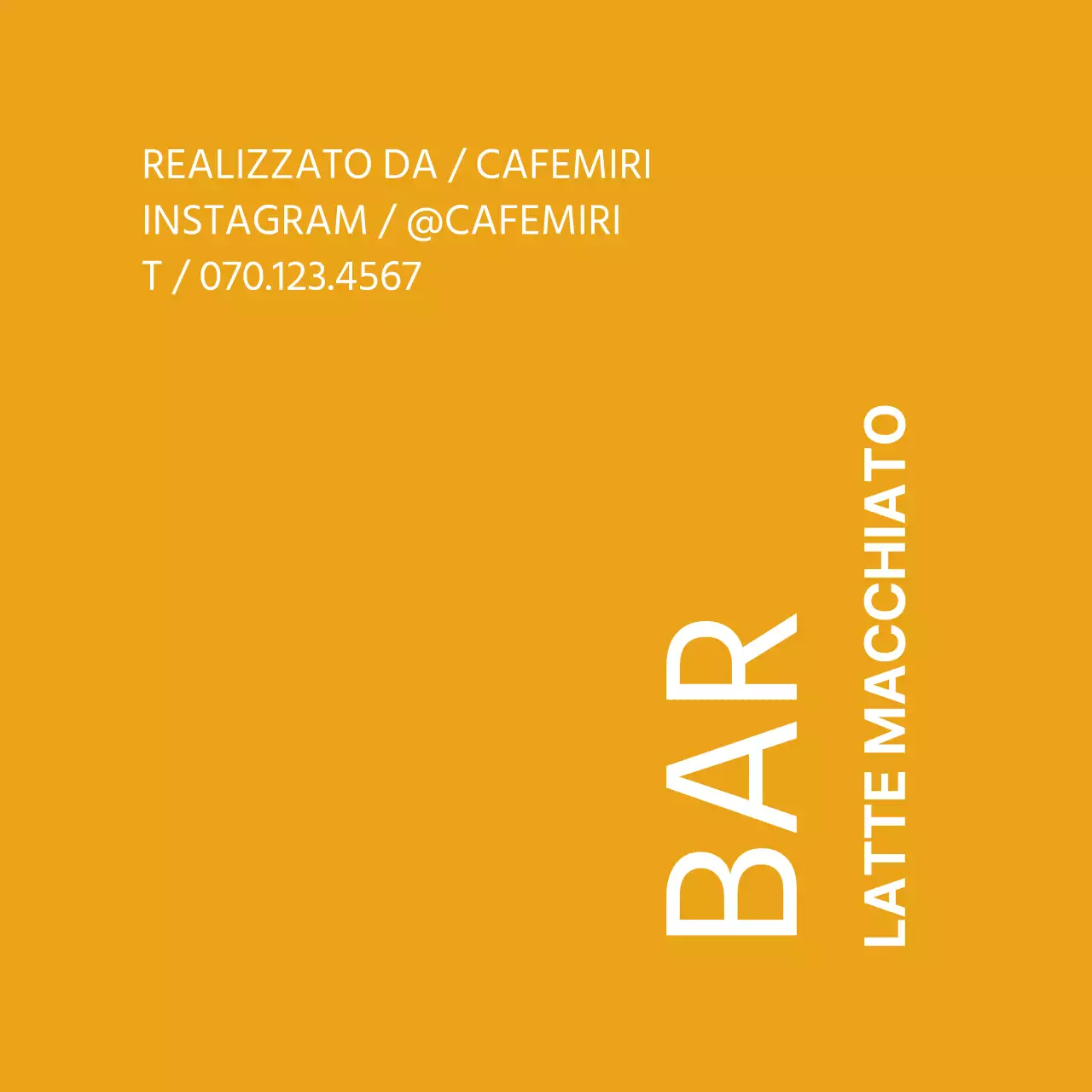 Caffè giallo a testo semplice