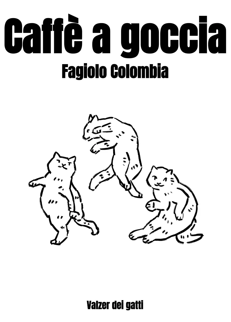 Design semplice con un'illustrazione di gatto nero, simile a un disegno