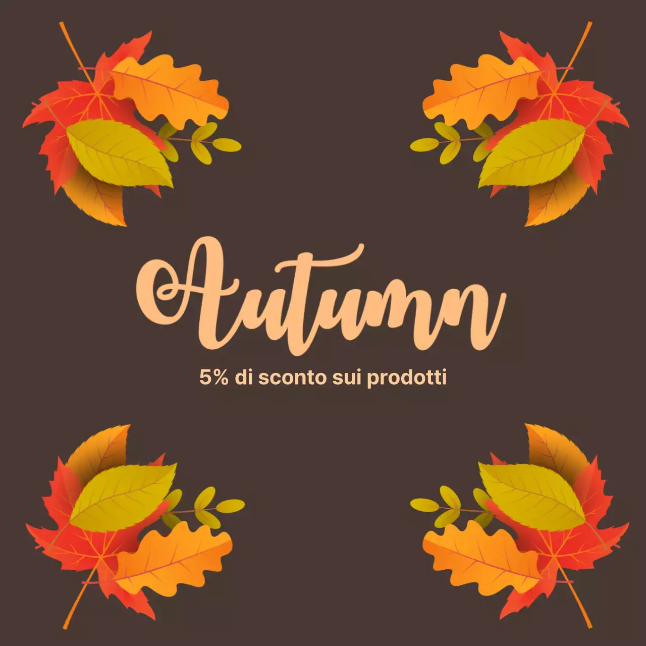 5% di sconto sui prodotti