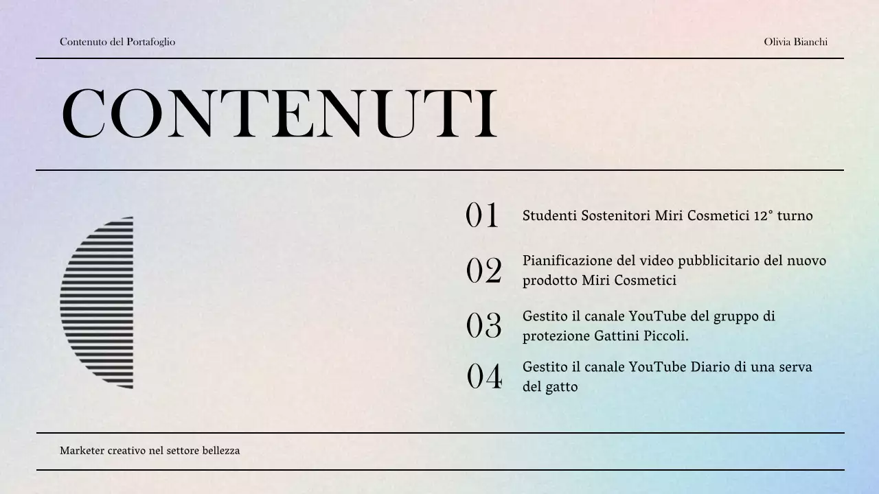 Una lussuosa cartella di marketing di bellezza in viola e blu