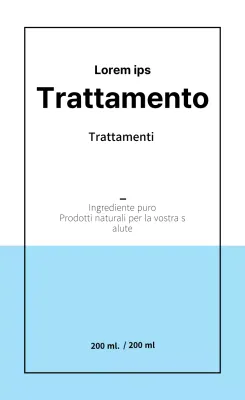 Etichetta semplice di un prodotto di bellezza con linee verde chiaro