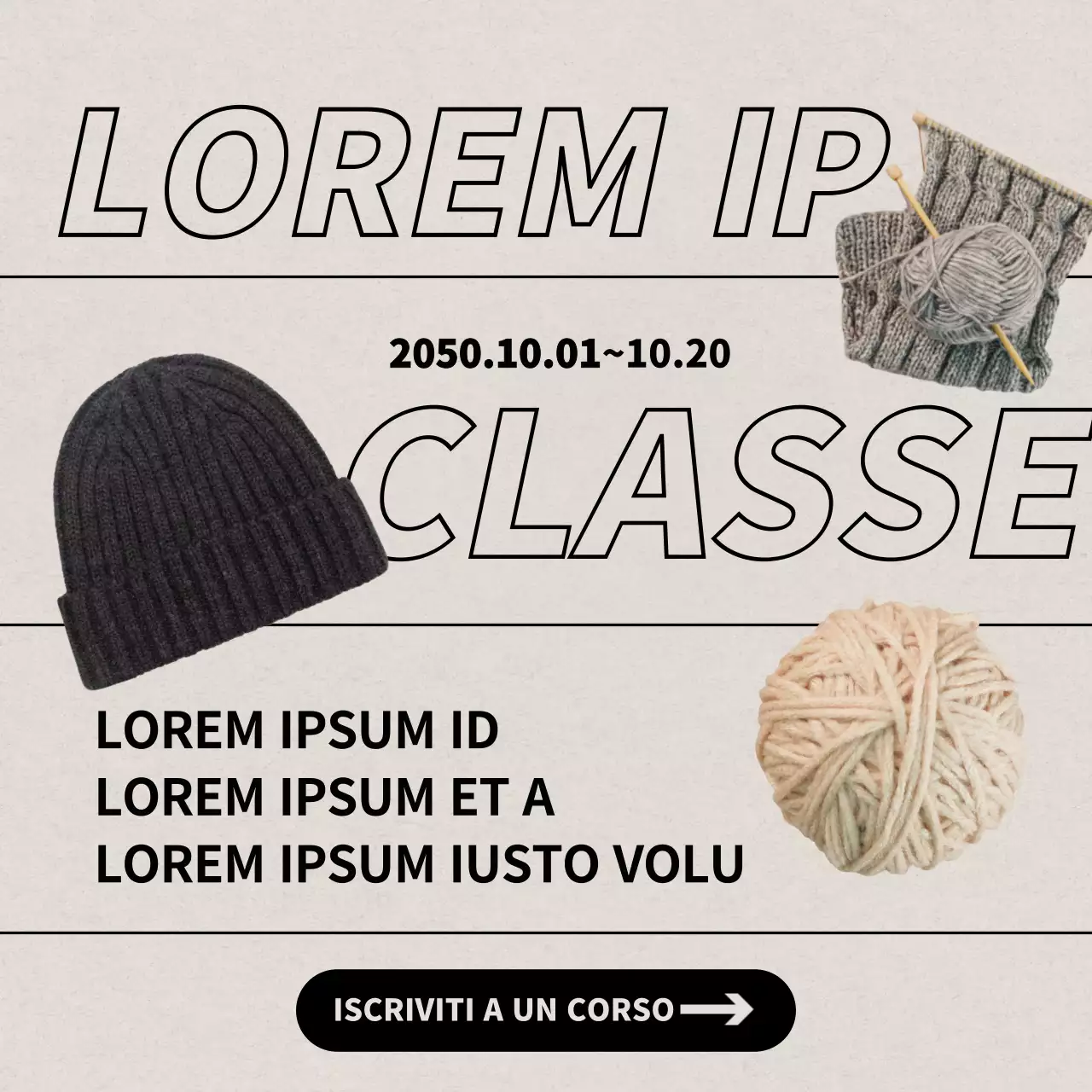 Testo monotono feed Instagram