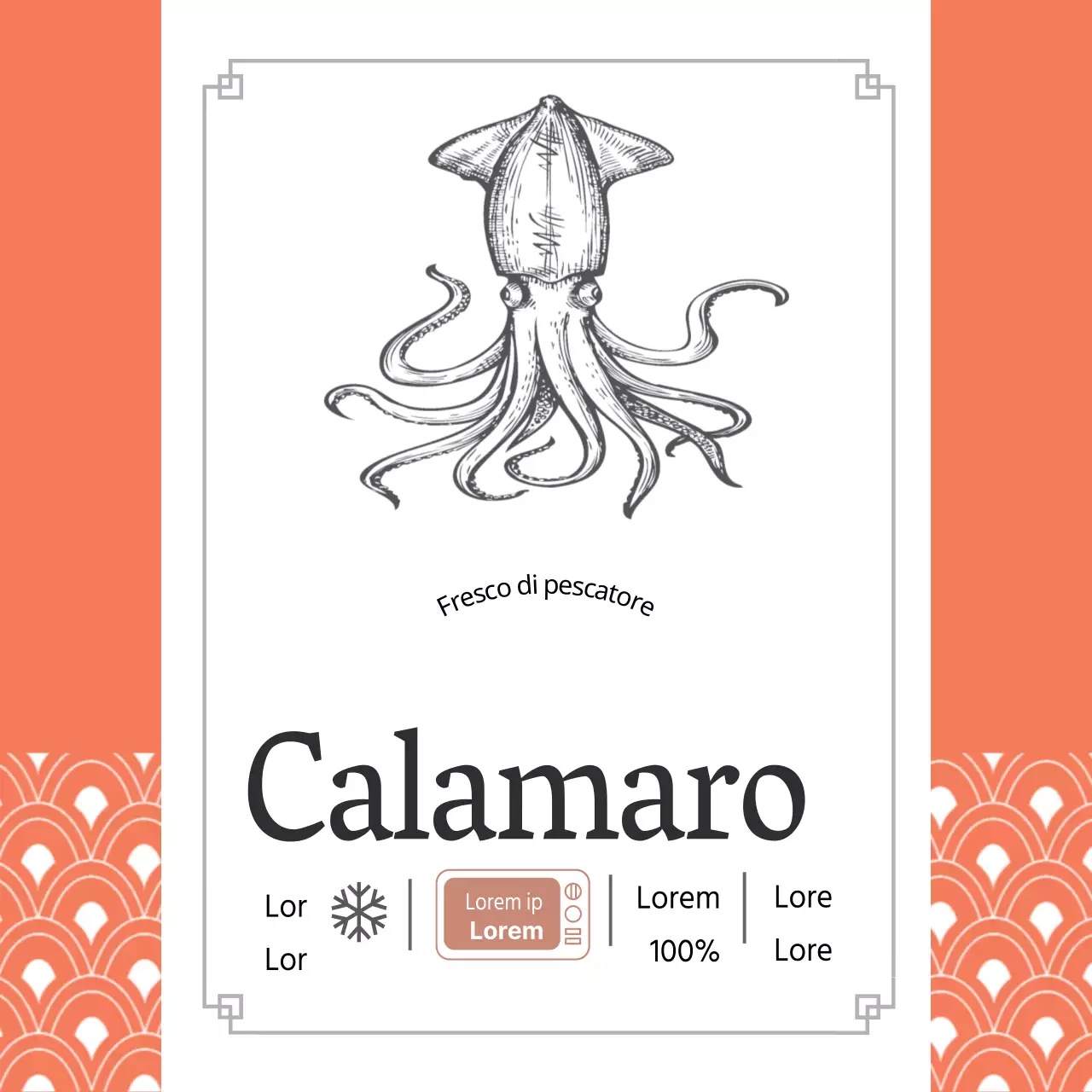 Frutti di mare Calamari selvatici