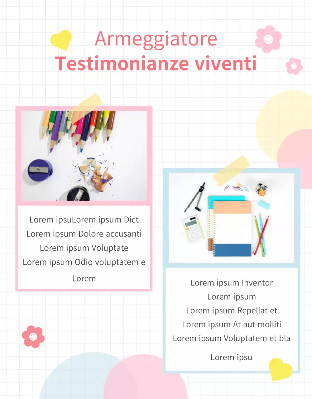 Cartoleria Evento scatola casuale con sfondo pastello