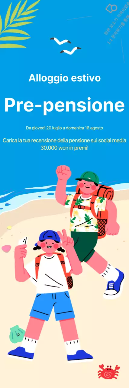 Promuovere soggiorni per due persone al mare e sulla spiaggia