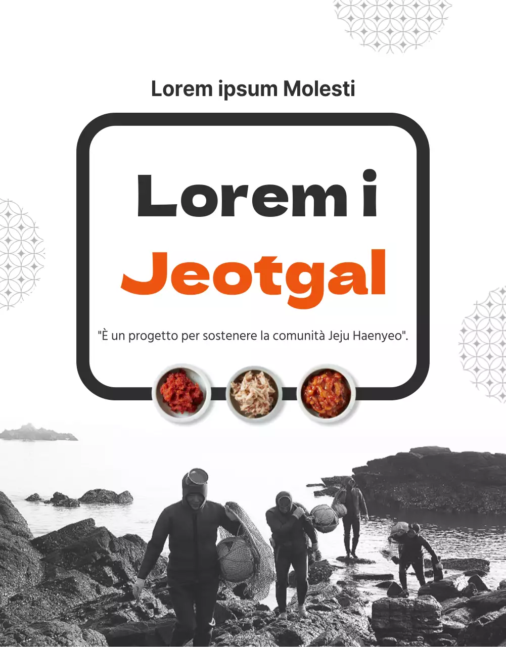 Fondo per bacchette grigio scuro e arancione