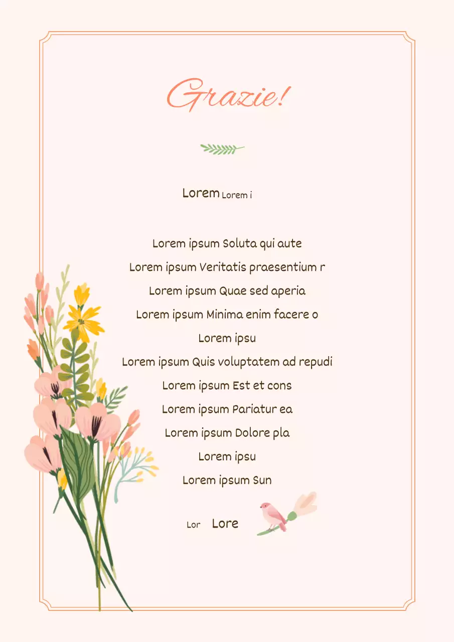 Un biglietto di ringraziamento per l'insegnante