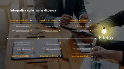 Semplice infografica aziendale a lisca di pesce in arancione