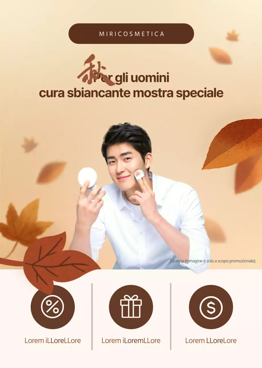 Mostra della bellezza dei cosmetici autunnali marroni