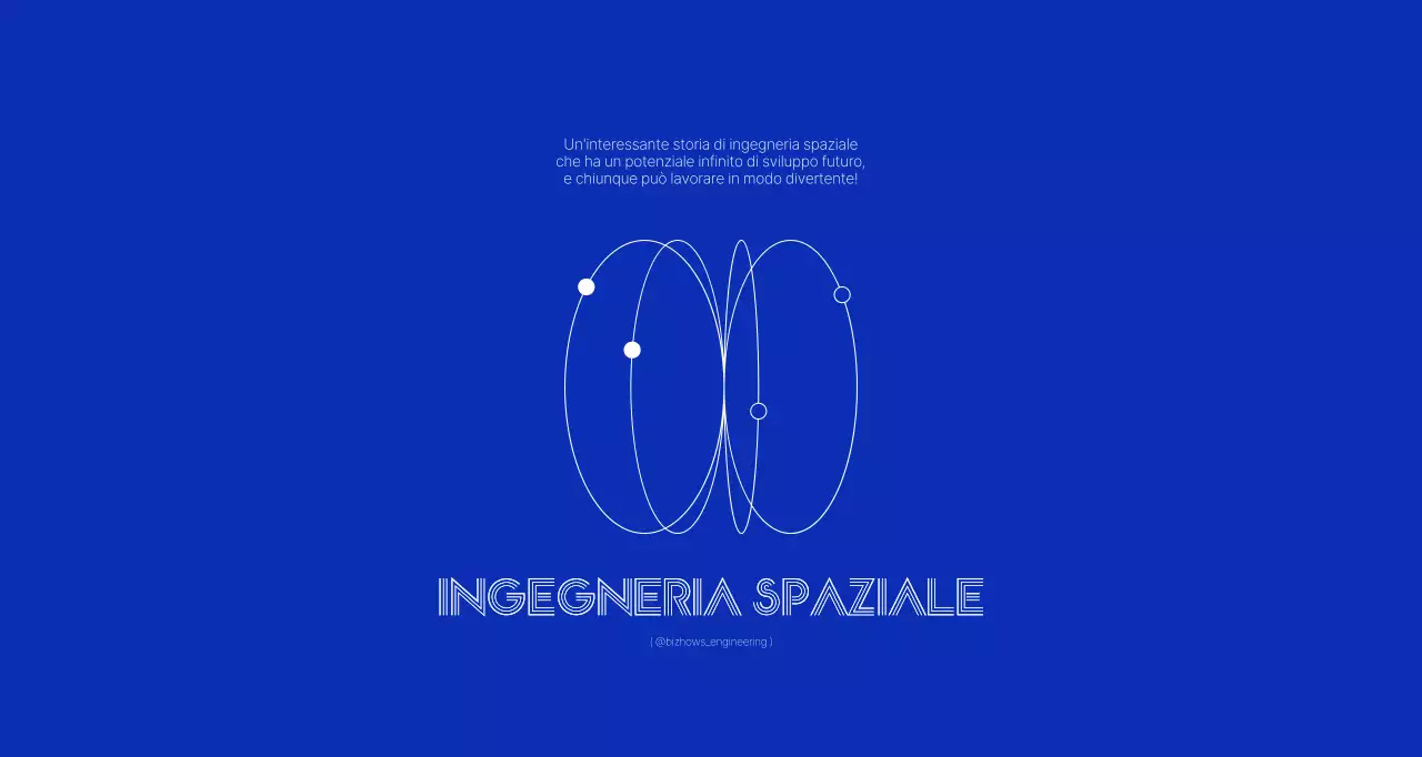 Concetto ingegneristico semplice e pulito in un nitido blu navy e bianco