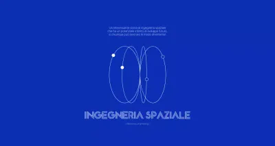 Concetto ingegneristico semplice e pulito in un nitido blu navy e bianco