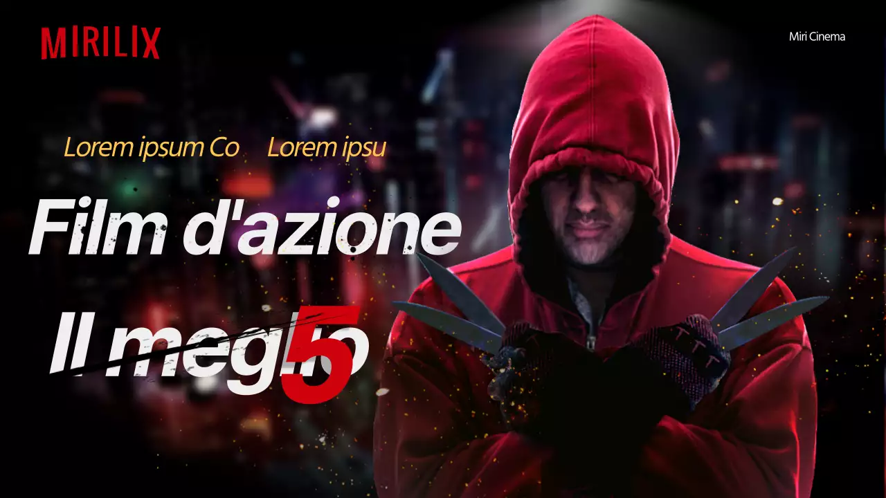 concetto di recensione cinematografica in nero e rosso