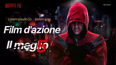 concetto di recensione cinematografica in nero e rosso