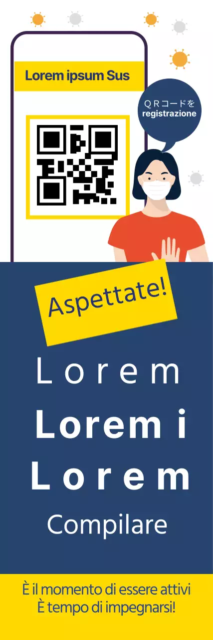 Etichette illustrate blu e gialle con firma corona pulita