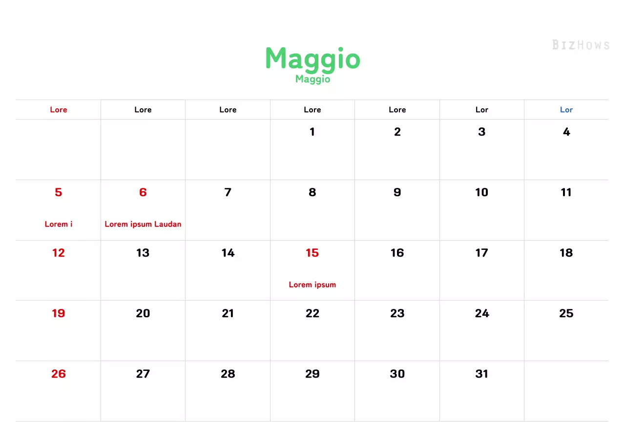 Un calendario di Capodanno caldo e illustrato