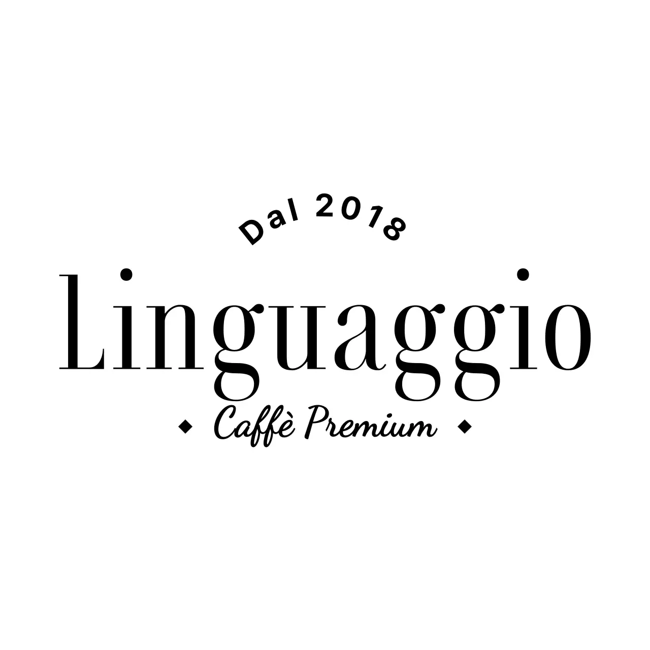 Design di lusso per caffetteria con testo nero