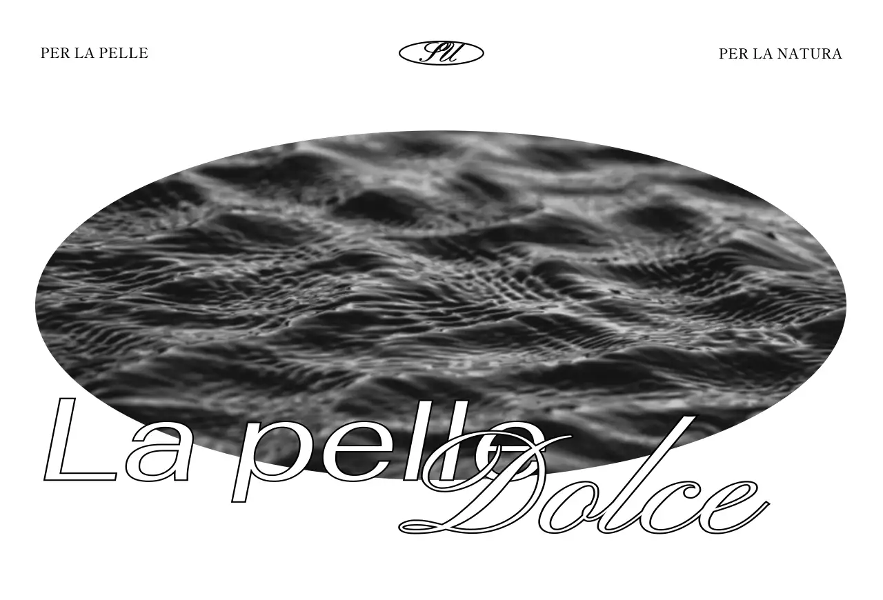 Biglietto di ringraziamento di lusso per un marchio di cosmetici con cosmetici bianchi e neri e una foto dell'oceano.