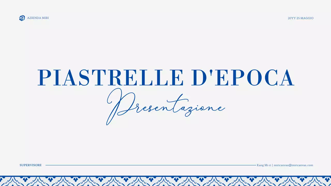 Stile vintage con piastrelle blu