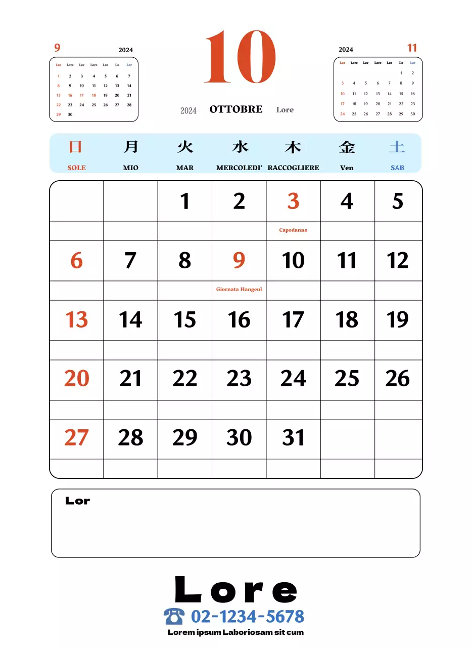 Sottobicchieri retrò rossi e blu calendario della memoria