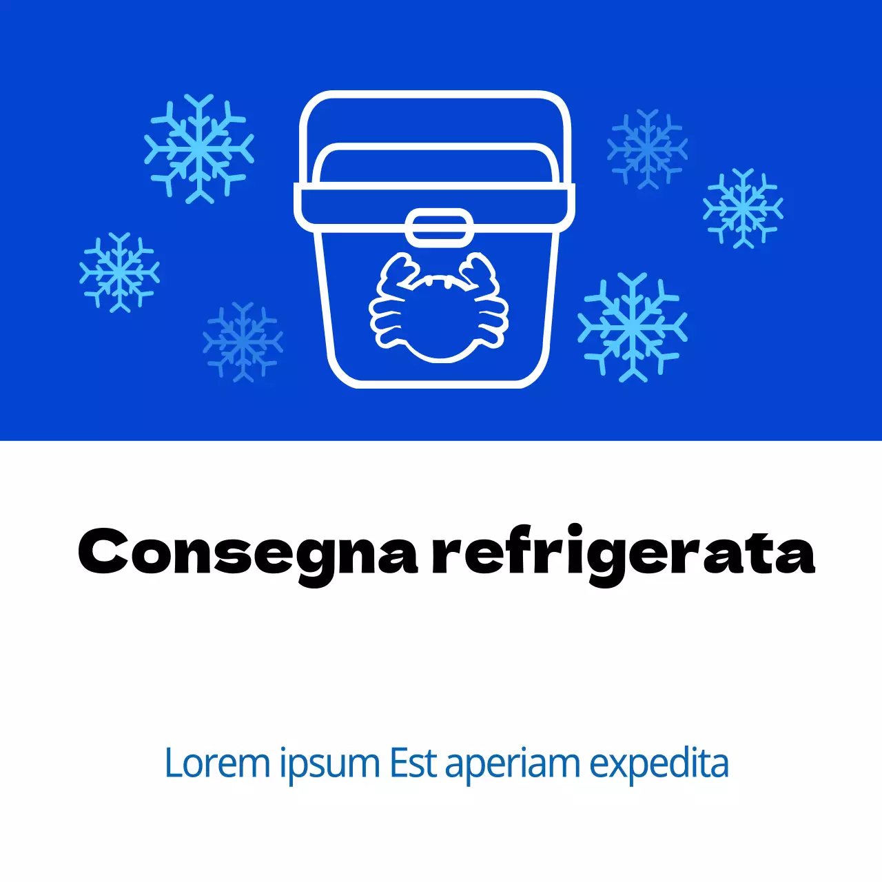 Consegna di frutti di mare refrigerati