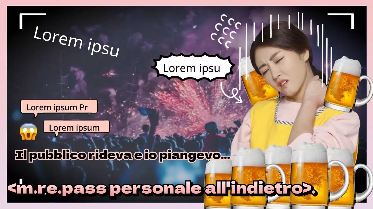 Contenuto emozionante del festival con lo sparo di stelle filanti rosa