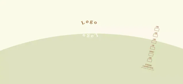 Logotipo di concetto semplice in verde chiaro e giallo chiaro per un caffè