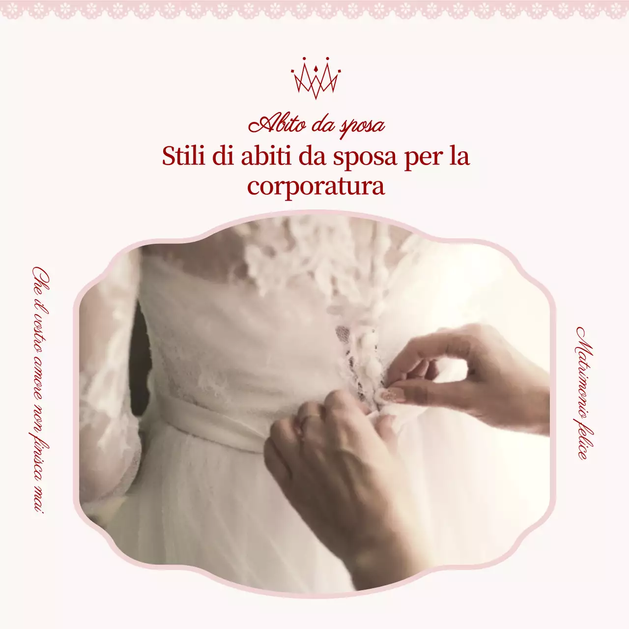 Modelli di abiti da sposa classici per tipologia di corpo in rosa spiegati