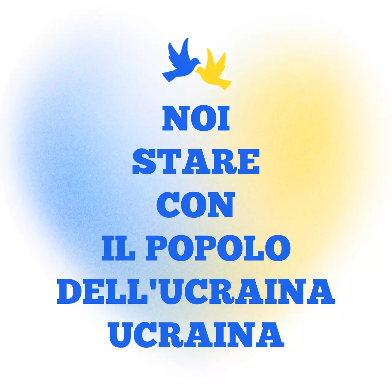 Giallo blu contro la guerra in Ucraina
