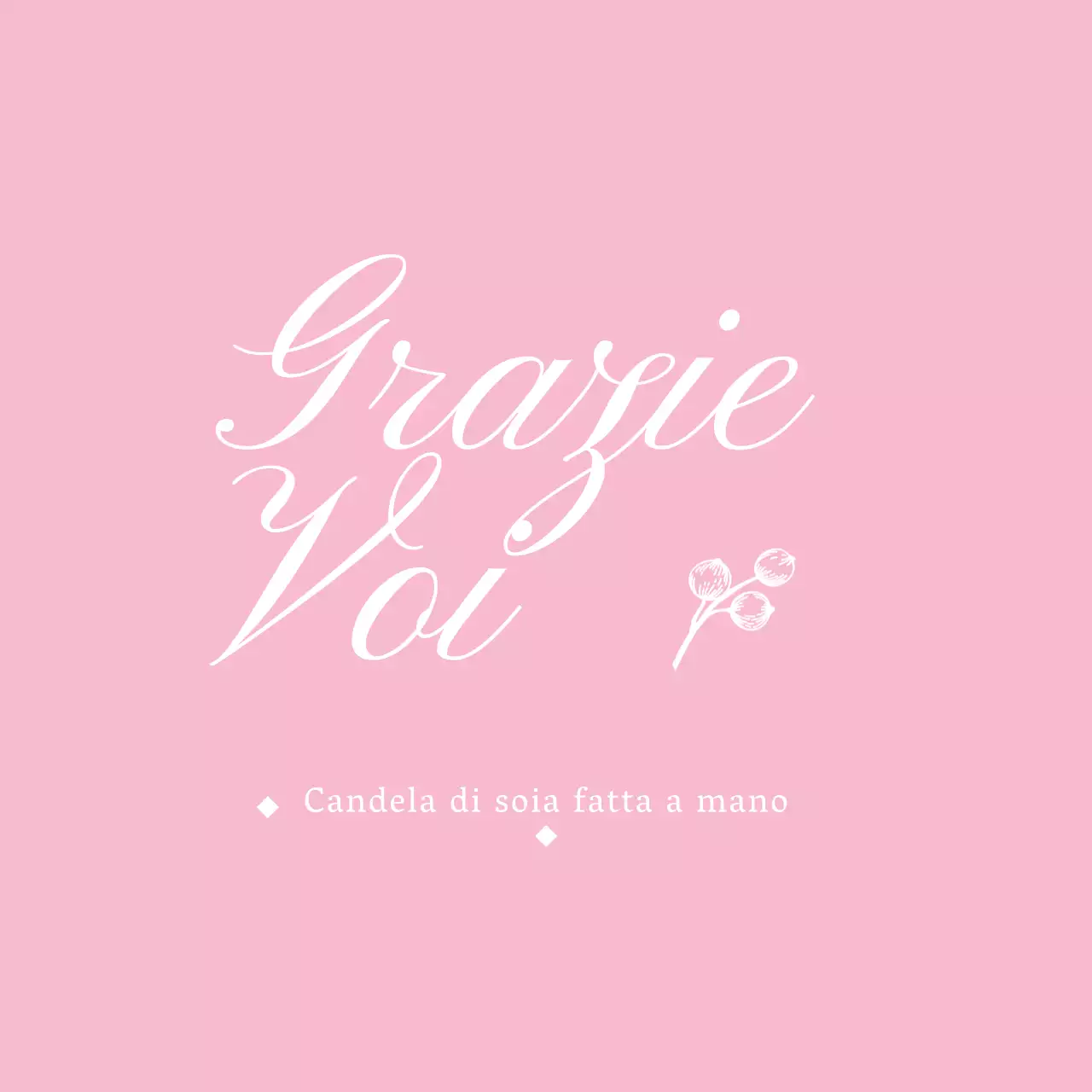 Candela di soia fatta a mano