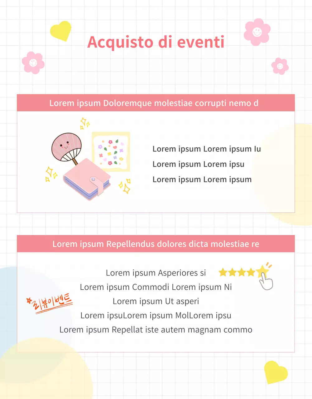 Cartoleria Evento scatola casuale con sfondo pastello