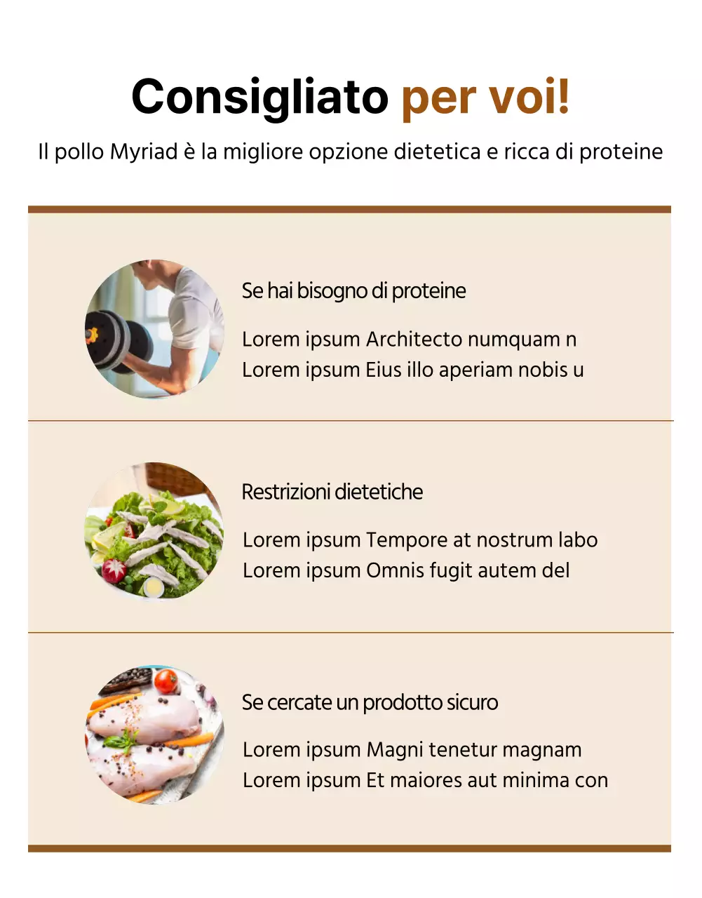 Pagina dettagliata dei petti di pollo Brown's Diet