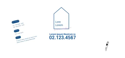 Un concetto semplice, in bianco e blu navy, per mostrare e promuovere la vostra proprietà.