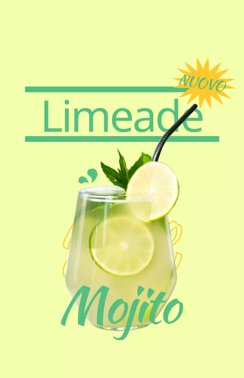 Promuovete il menu del vostro caffè con immagini e testi illustrati e colorati sulle bevande