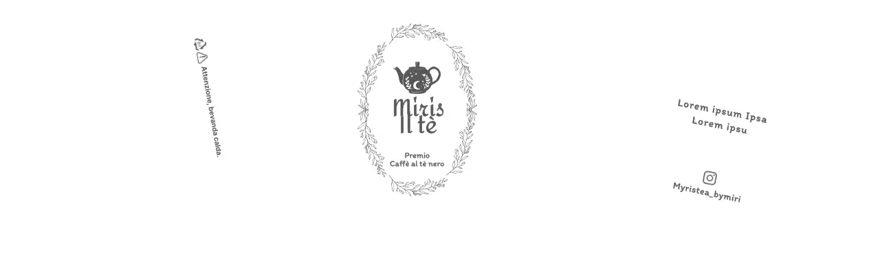 Una caffetteria per il tè con illustrazioni nere ed emotive