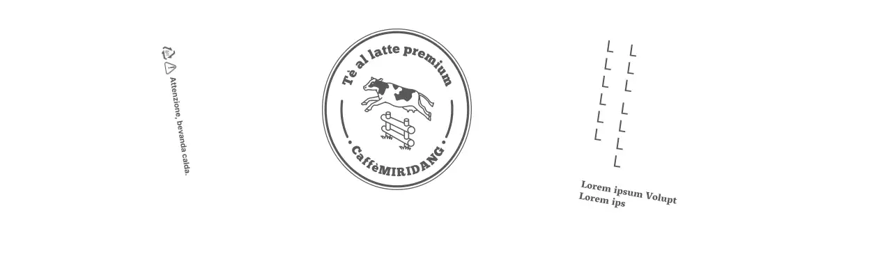 Logo vintage del ranch del latte in azzurro