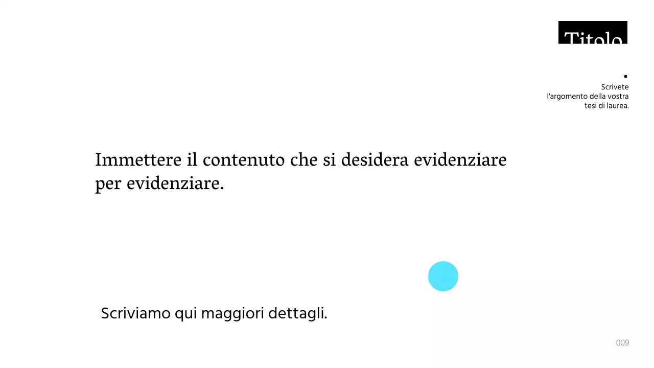 Presentazione della tesi di laurea