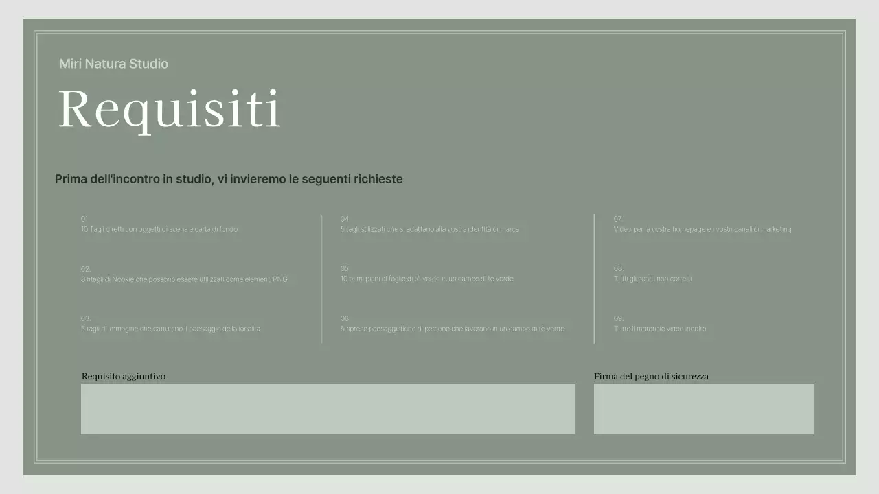 Scheda concettuale di cosmetica con tema la natura verde