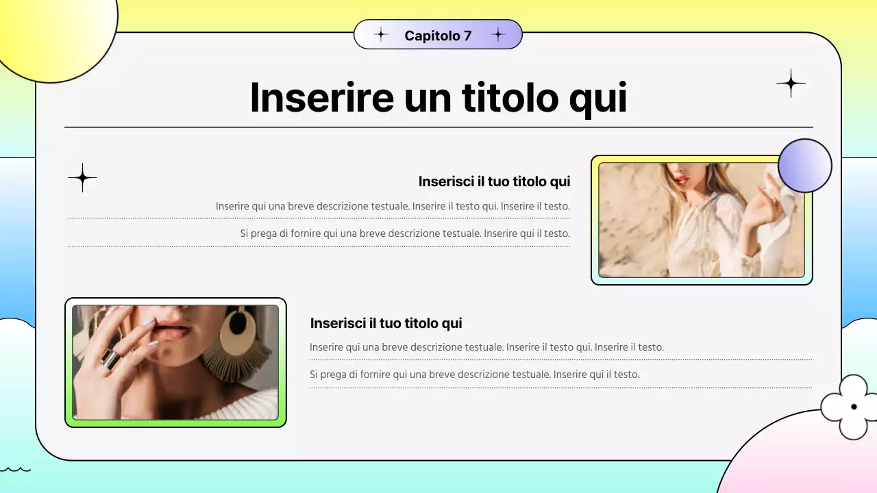 Promozione estiva con forme sfumate dai colori vivaci