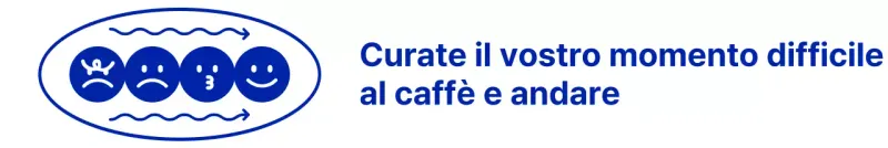 Blu marino, pulito e semplice emoji e testo combinazione di frasi stile caffè