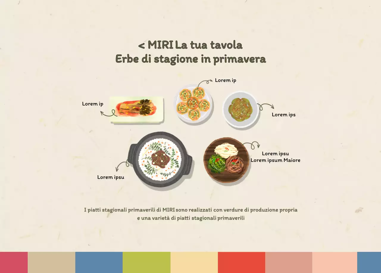 Calendario dei coupon del ristorante coreano tradizionale in beige e marrone