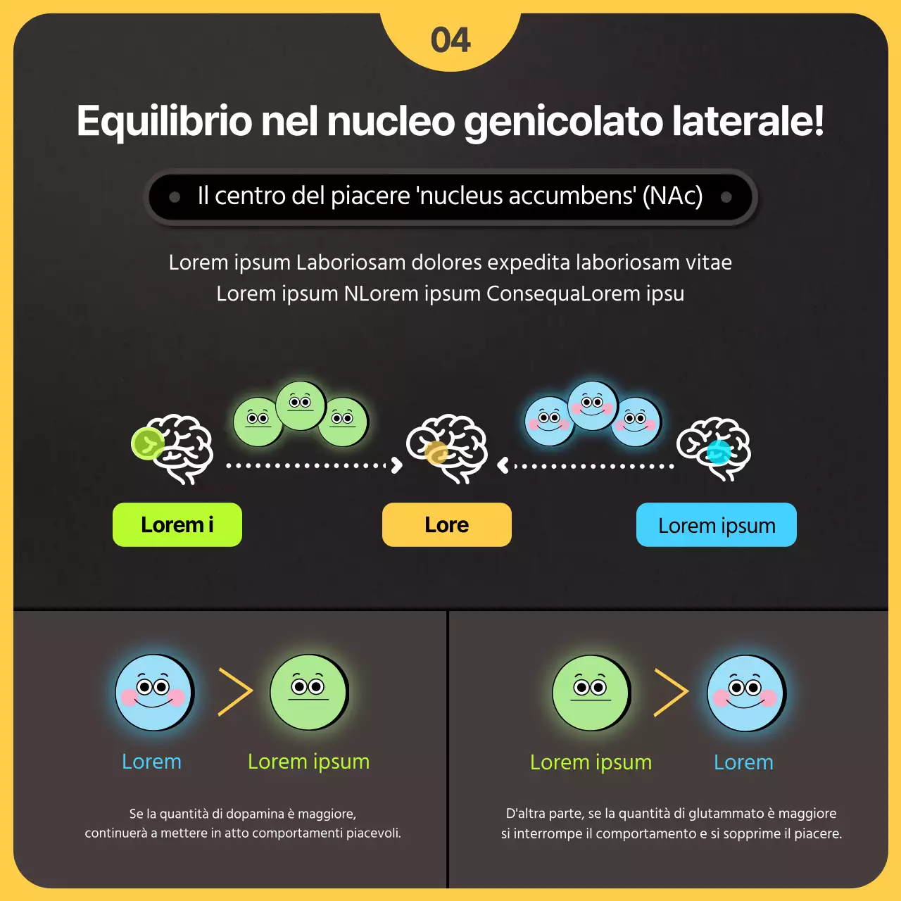Aspetti delle neuroscienze in un concetto di illustrazione nera e gialla Propositi e smettere di fumare