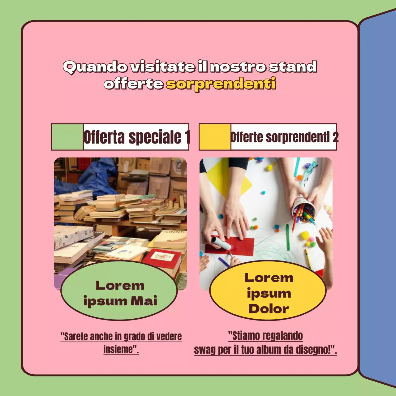 Una guida alle fiere del libro in un simpatico stile giallo e rosa