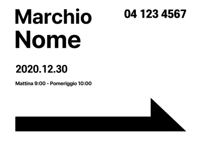 Cartelli direzionali semplici in nero