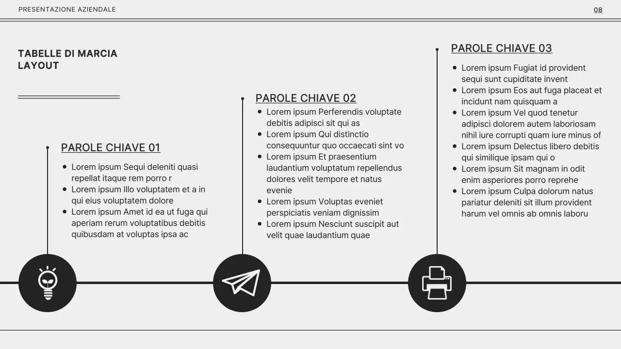 Grigio e nero monotono per una semplice presentazione aziendale